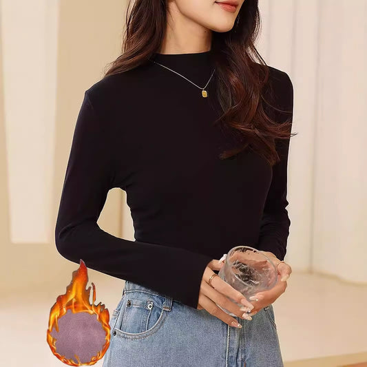 Women's Fleece-Lined Thermal Top - Turtleneck Base Layer