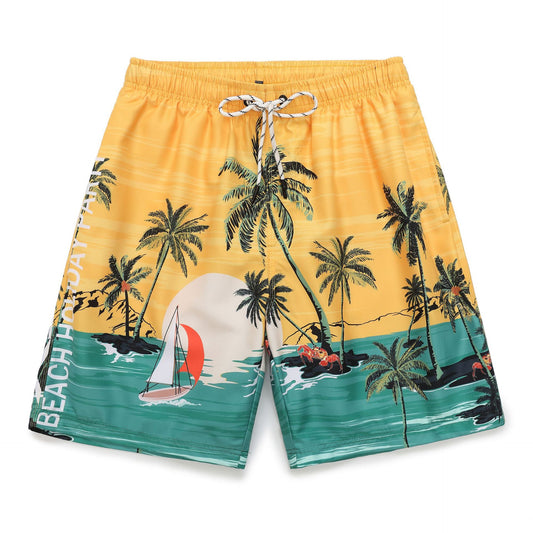Men's Coconut Pattern Beach Shorts