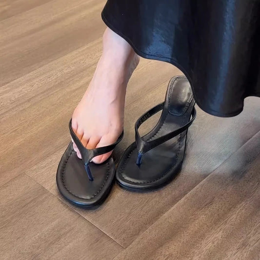 Riviera Sheepskin Heel Slides – Women's Spike Heel Leather Sandals