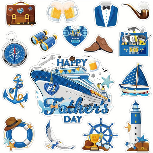 16pcs Father's Day Cruise Magnets