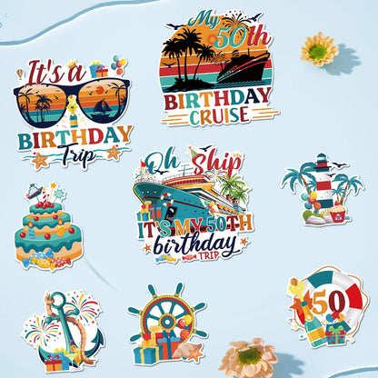 50th Birthday Cruise Door Decoration Magnet