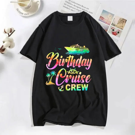 Birthday Cruise Crew Tee – Women's Graphic Print T-Shirt