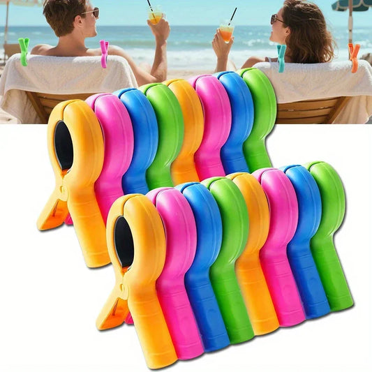 Beach Towel Clips for Chairs & Cruise (4/8-Pack)