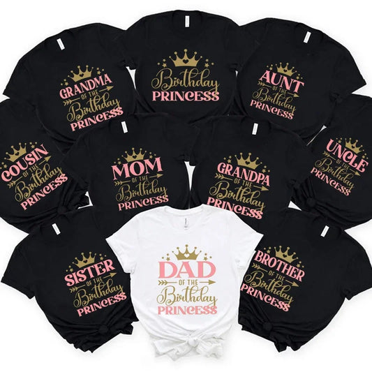 Birthday Princess Family Matching T-Shirts | Kids & Adult Sizes